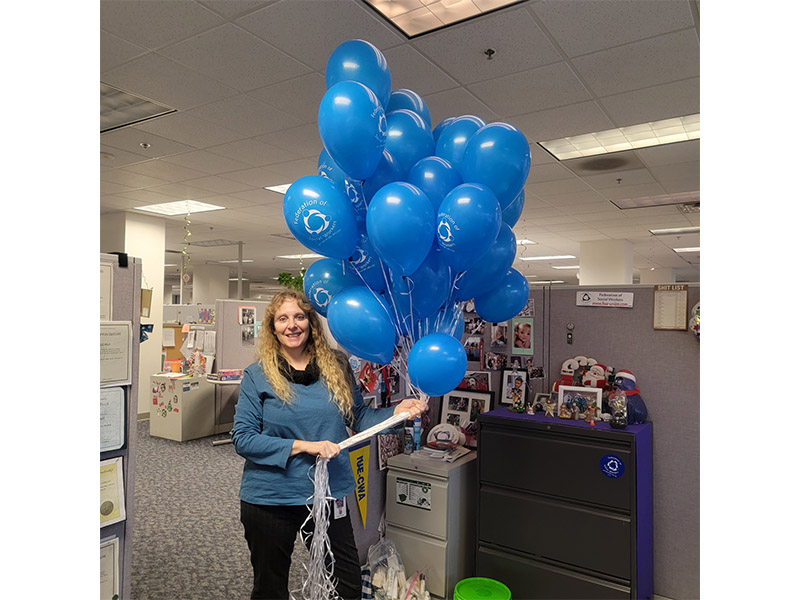 Blue Balloons around FSW Office