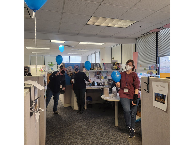 Blue Balloons around FSW Office