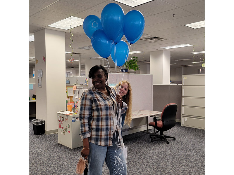 Blue Balloons around FSW Office