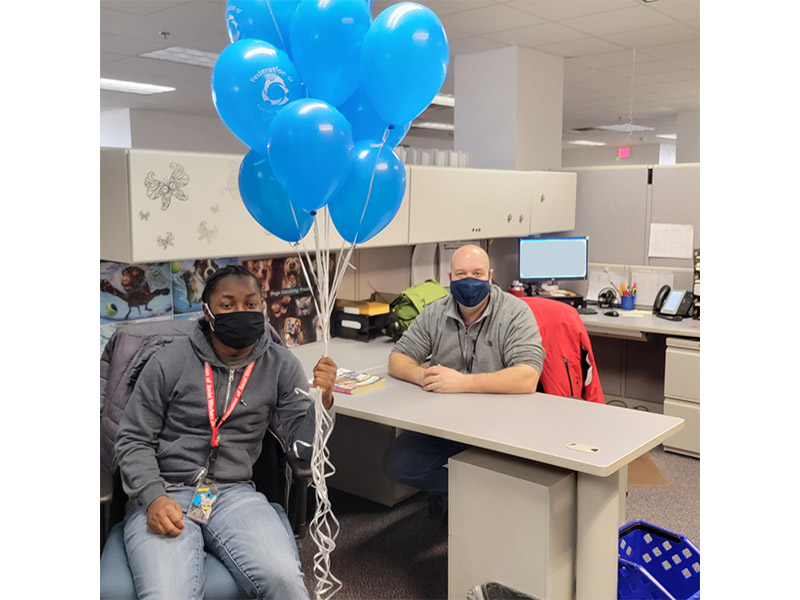 Blue Balloons around FSW Office