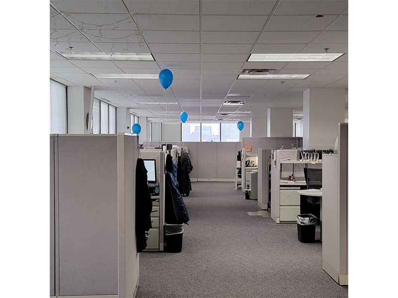 Blue Balloons around FSW Office