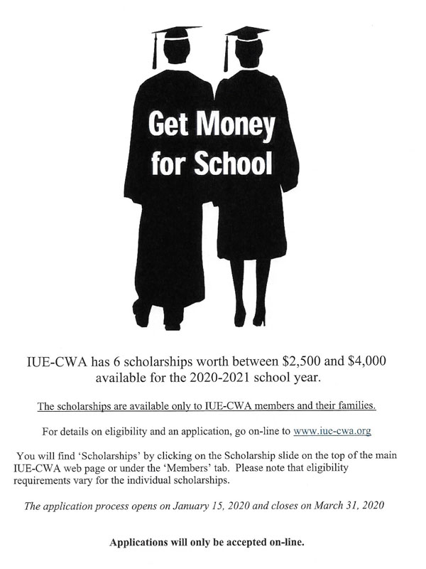 IUE-CWA Scholarship Flyer